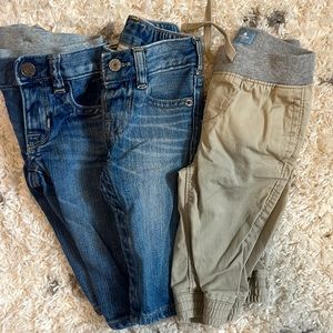 3-6 months - BabyGap boys jeans and khaki pants